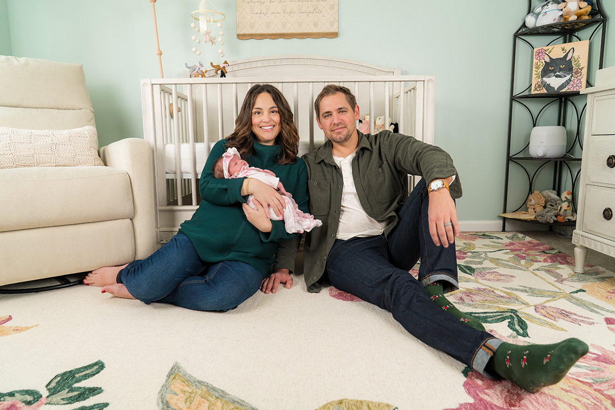 In-home nursery photos with newborn Pittsburgh