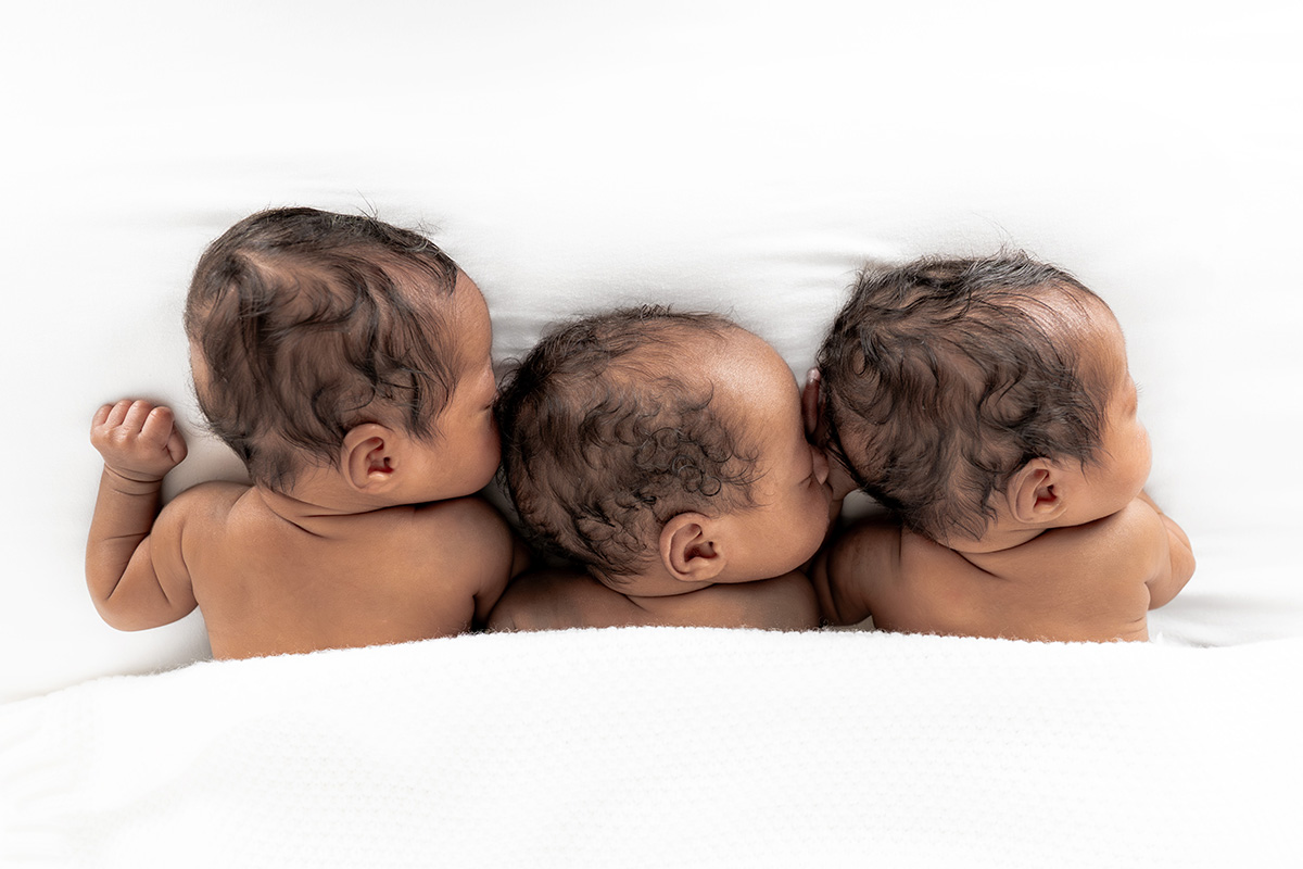 Smiling newborn photos