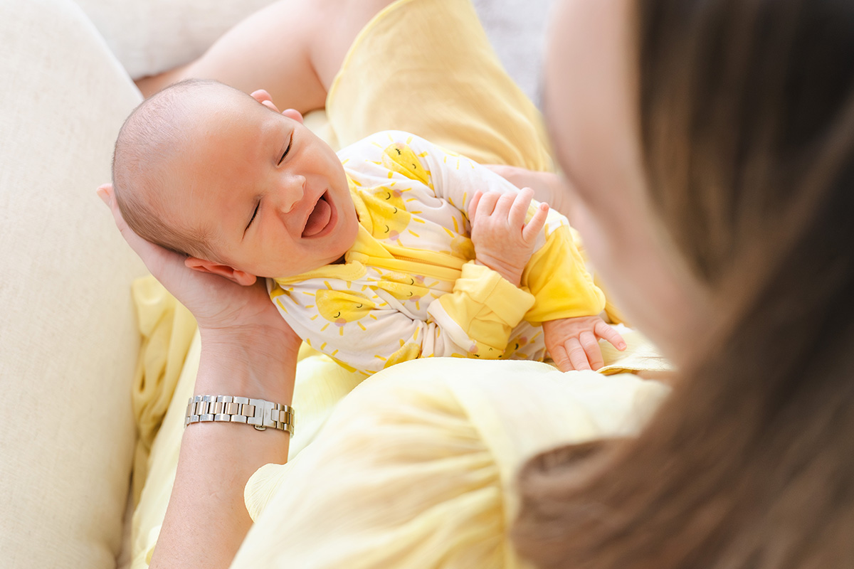 Newborn smiling photos Pittsburgh